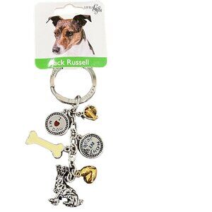 Jack Russell Dog Charms Keychain Bone Best In Show My Dog New